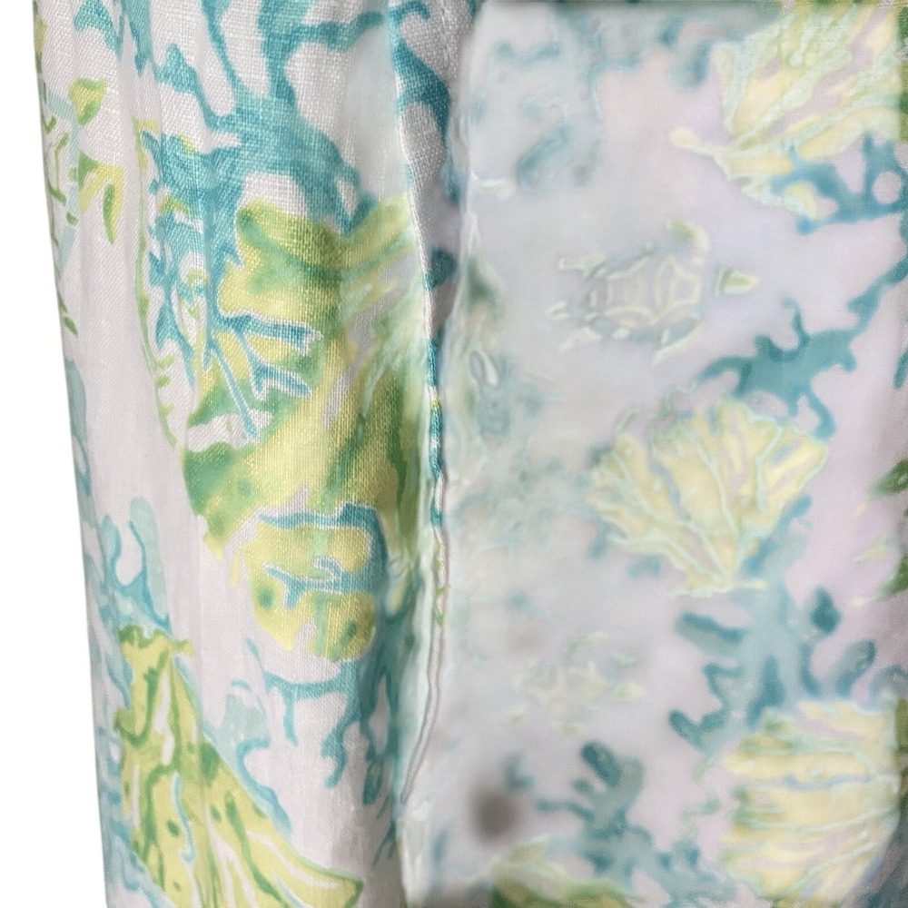J. Jill Love Linen Coastal Shift Dress Large Sea Turtle Print - Picture 4 of 8